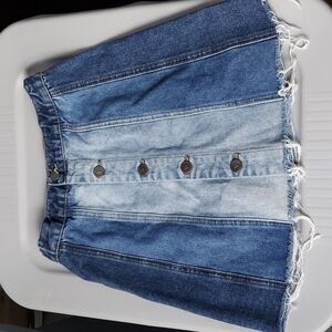 Girls Button Front Denim Skirt by Kidpik